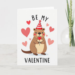 Wees Mijn Valentijn Otter Kaart