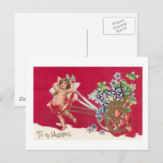 Wees mijn Valentijn ouderwetse Valentijn Kaart (Voorkant / Achterkant)