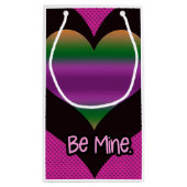 Wees mijn Valentijn Paars hart Klein Cadeauzakje (Achterkant)