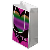 Wees mijn Valentijn Paars hart Klein Cadeauzakje (Achterkant Gekanteld)