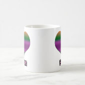 Wees mijn Valentijn Paars Stripe Heart Koffiemok (Center)