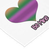 Wees mijn Valentijn Paars Stripe Heart Korte Tafelloper (Hoek)