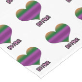 Wees mijn Valentijn Paars Stripe Heart Korte Tafelloper (Hoek)