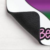 Wees mijn Valentijn Paars Stripe Heart Muismat (Hoek)