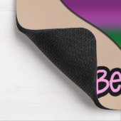 Wees mijn Valentijn Paars Stripe Heart Muismat (Hoek)