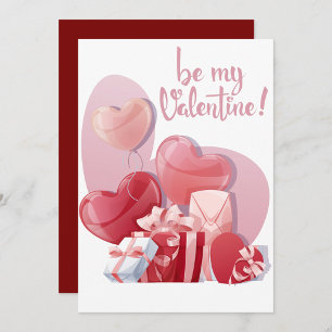 Wees mijn Valentijn plat kerstkaart