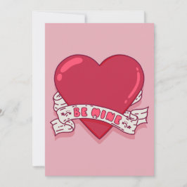 Wees mijn Valentijn plat notitiekaart