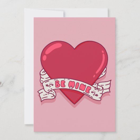 Wees mijn Valentijn plat notitiekaart (Voorkant)