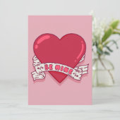 Wees mijn Valentijn plat notitiekaart (Staand voorkant)