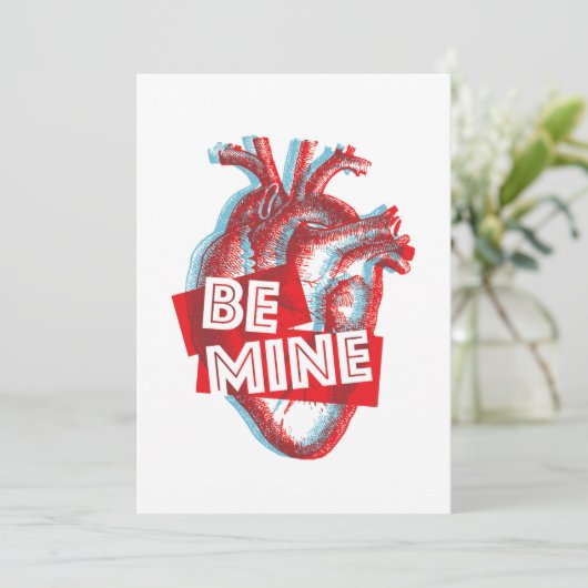 Wees mijn Valentijn platte Kaart (Staand voorkant)