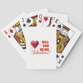 Wees mijn Valentijn Pokerkaarten