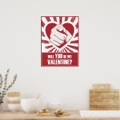 Wees mijn Valentijn Poster (Keuken)