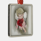 Wees mijn Valentijn Premium Square Ornament (Rechts)