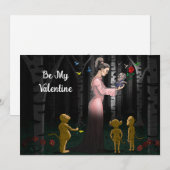 Wees mijn Valentijn prinses Feestdagenkaart (Voorkant / Achterkant)