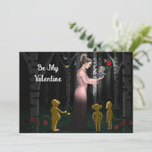 Wees mijn Valentijn prinses Feestdagenkaart (Staand voorkant)