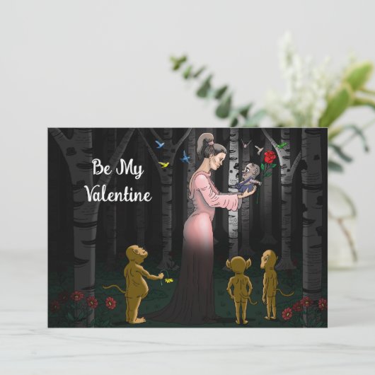 Wees mijn Valentijn prinses Feestdagenkaart (Staand voorkant)