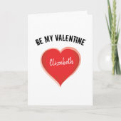 Wees mijn Valentijn Red Heart persoonlijke koffie Kaart (Voorkant)