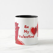 Wees mijn Valentijn Red Rose Romantic Floral Mok (Midden)