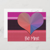 Wees mijn Valentijn reflecterend hart Feestdagenkaart (Voorkant / Achterkant)