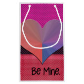 Wees mijn Valentijn reflecterend hart Klein Cadeauzakje (Achterkant)