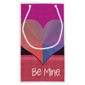 Wees mijn Valentijn reflecterend hart Klein Cadeauzakje (Achterkant)