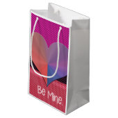 Wees mijn Valentijn reflecterend hart Klein Cadeauzakje (Achterkant Gekanteld)