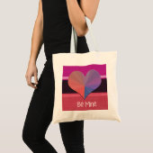 Wees mijn Valentijn reflecterend hart Tote Bag (Voorkant (product))