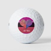 Wees mijn Valentijn reflecterende hart Golfballen (Voorkant)