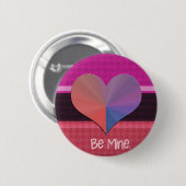 Wees mijn Valentijn reflecterende hart Ronde Button 5,7 Cm (Voorkant /achterkant)