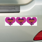 Wees mijn Valentijn regenbooghart Bumpersticker (Op auto)