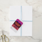 Wees mijn Valentijn regenbooghart Cadeaulabel (Met Touw)