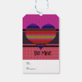 Wees mijn Valentijn regenbooghart Cadeaulabel (Achterkant)