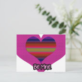 Wees mijn Valentijn regenbooghart Feestdagenkaart (Staand voorkant)