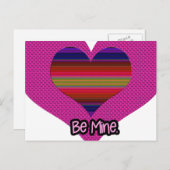 Wees mijn Valentijn regenbooghart Feestdagenkaart (Voorkant / Achterkant)