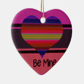 Wees mijn Valentijn regenbooghart Keramisch Ornament (Rechts)