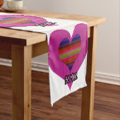 Wees mijn Valentijn regenbooghart Korte Tafelloper (Voorbeeld)