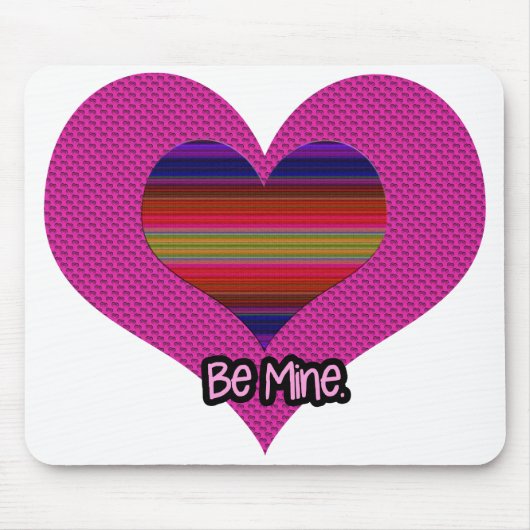 Wees mijn Valentijn regenbooghart Muismat (Voorkant)