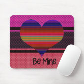 Wees mijn Valentijn regenbooghart Muismat (Met muis)