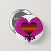 Wees mijn Valentijn regenbooghart Ronde Button 5,7 Cm (Voorkant /achterkant)