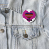 Wees mijn Valentijn regenbooghart Ronde Button 5,7 Cm (In situ)