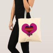 Wees mijn Valentijn regenbooghart Tote Bag (Voorkant (product))