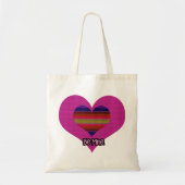 Wees mijn Valentijn regenbooghart Tote Bag (Voorkant)