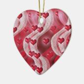 "Wees mijn valentijn" rode hardecoratie Keramisch Ornament (Links)