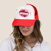Wees mijn Valentijn! Rode harten Trucker Pet (In situ)
