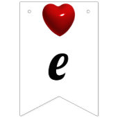 Wees mijn Valentijn! Rode harten Vlaggetjes (Tweede vlag)