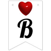 Wees mijn Valentijn! Rode harten Vlaggetjes (Eerste vlag)