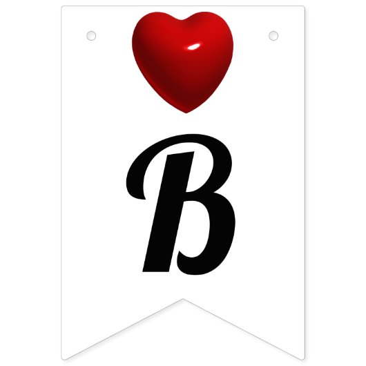 Wees mijn Valentijn! Rode harten Vlaggetjes (Eerste vlag)