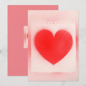 Wees mijn Valentijn rode hartnotitie Feestdagenkaart (Voorkant / Achterkant)