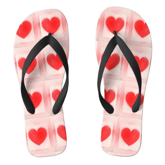 Wees mijn Valentijn rode hartnotitie Teenslippers (Voetbed)