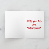 Wees mijn Valentijn Rode Kat Kaart voor Liefde (Binnen)